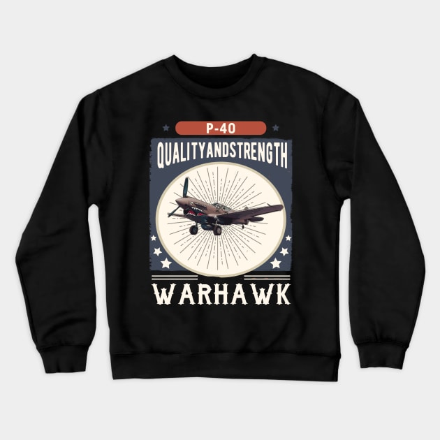 P40 WARHAWK Crewneck Sweatshirt by theanomalius_merch